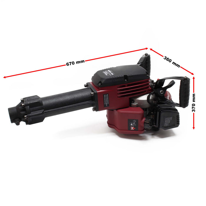 Martello demolitore 2.5 CV 55J 1500 giri/min attacco esagonale con 2 scalpelli