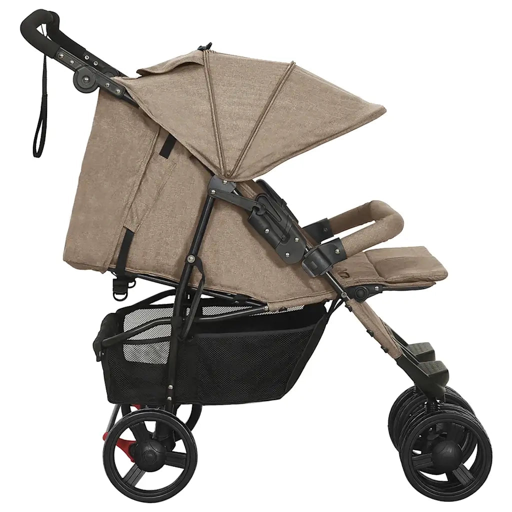 Passeggino Gemellare Grigio Talpa in Acciaio 10243
