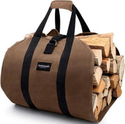 Cestello per legna grande, cesta in legno, contenitore per legna, cesta di tela impermeabile, 99 x 45,7 cm, impermeabile, ripiegabile, legna, cesta per legna, cesta in legno per legna.