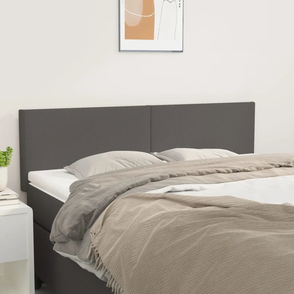 Testiera | Testata Grigio 144x5x78/88 cm in Similpelle