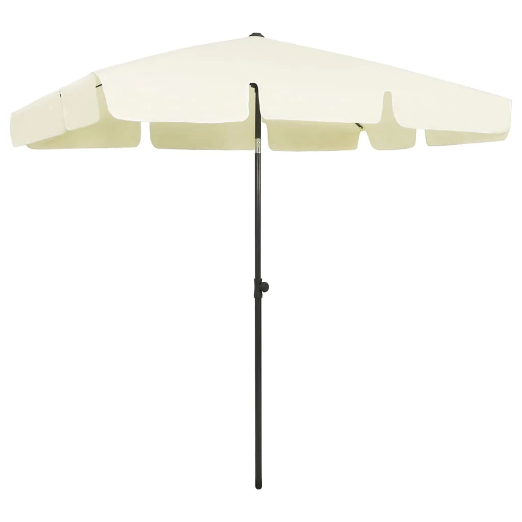 Ombrellone da spiaggia 200 x 125 cm giallo sabbia 02_0008396