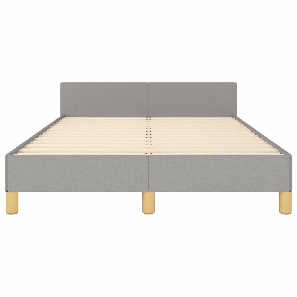 Giroletto con Testiera Grigio Chiaro 120x200 cm in Tessuto cod mxl 63388