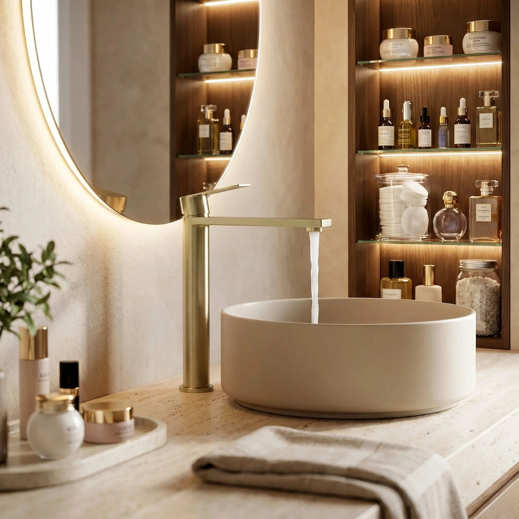 Rubinetto Da Bagno Rea Hunter Brush Gold High