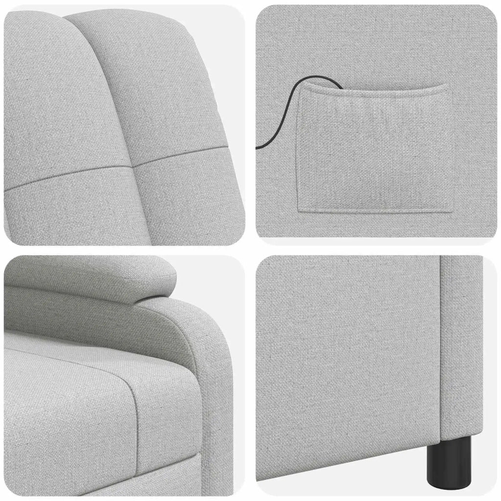 Divano Sedia-Poltrona Massaggiante Grigio Nuvola Tessuto 504171