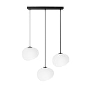 Lampada a sospensione Candellux STONES 3xE27 nero/bianco