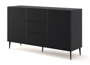 MOBILE RAVENNA B MOBILE IN MDF RIVESTITO IN FOGLIO 2D3S 150 NERO OPACO GAMBE NERE