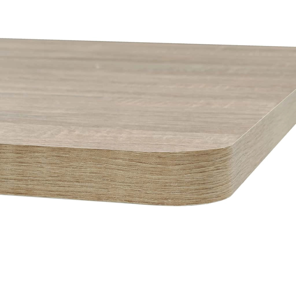 Tavolo alto stile bar/bistrot MDF e acciaio quadrato 80 x 80 cm rovere beige 0902108