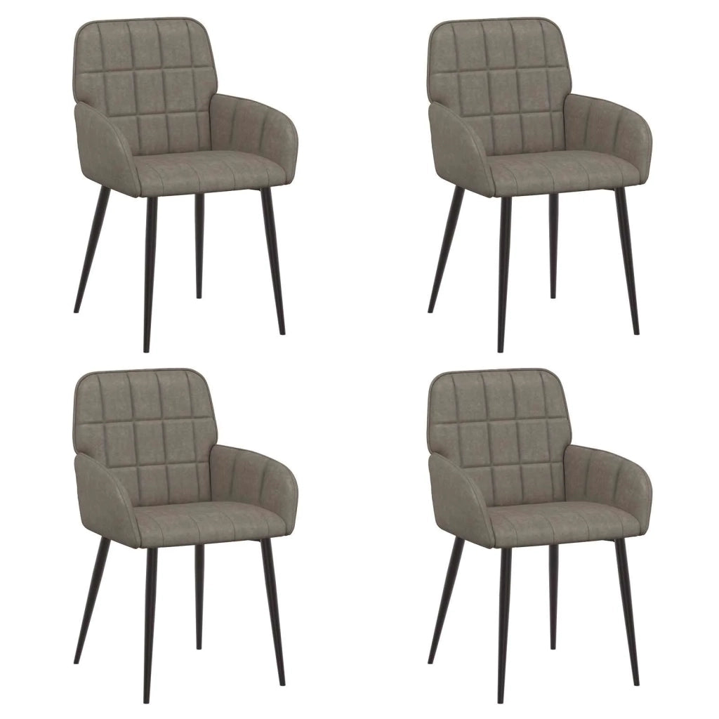 Sedie da pranzo 4 pcs Similpelle Grigio 56,5 x 50 x 86 cm 3428187