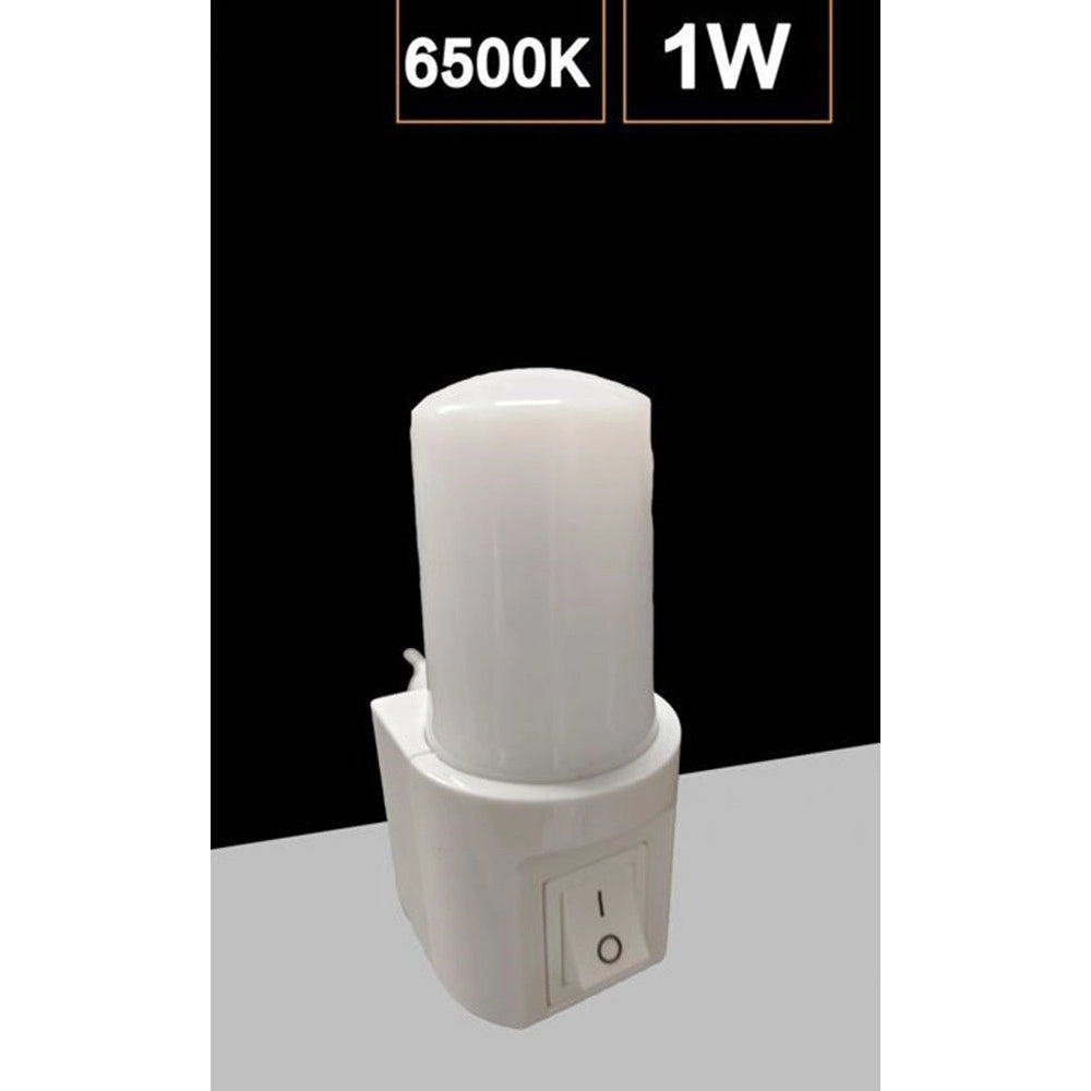Trade Shop - Luce Notturna A Led 1w Fascio 120° Con Interruttore Luce Calda Fredda Naturale Xgxyd104 -