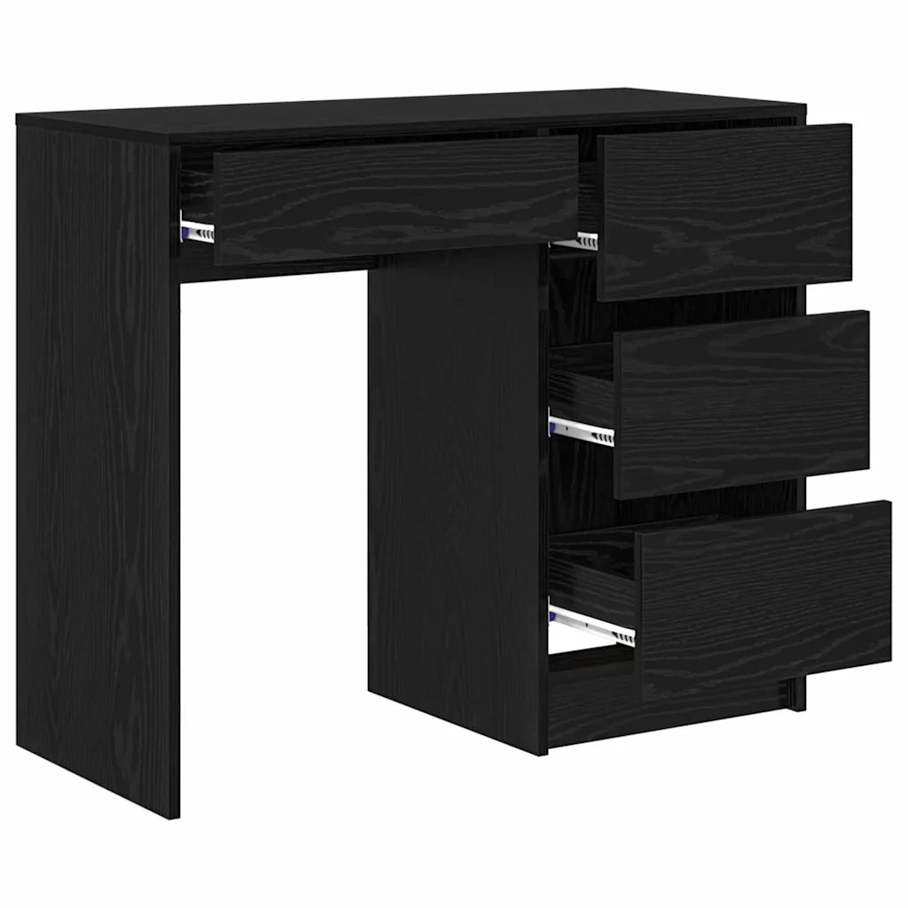 Scrivania Rovere Nero 90 x 37.5 x 75 cm Legno multistrato 869491