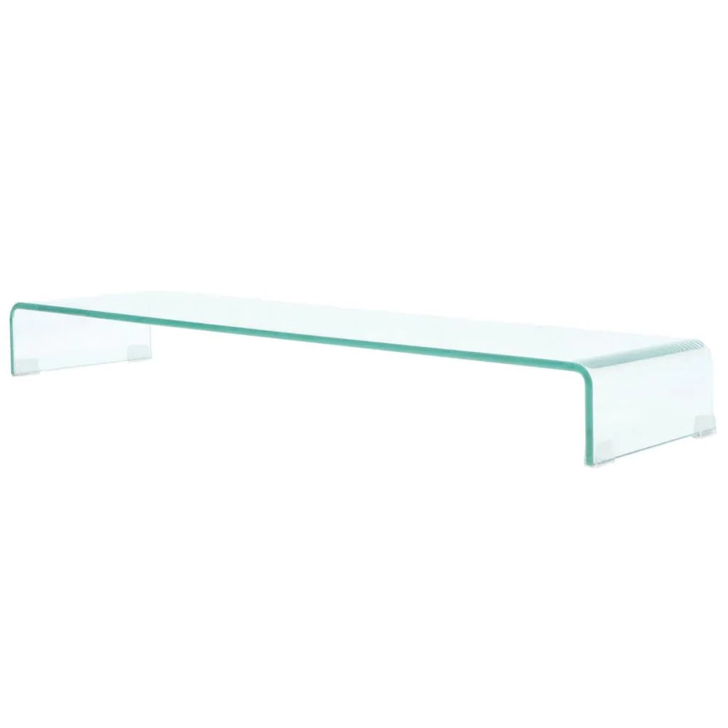 Pratico mobile porta TV/buffet di design per televisore/monitor 110 cm vetro trasparente 2502034