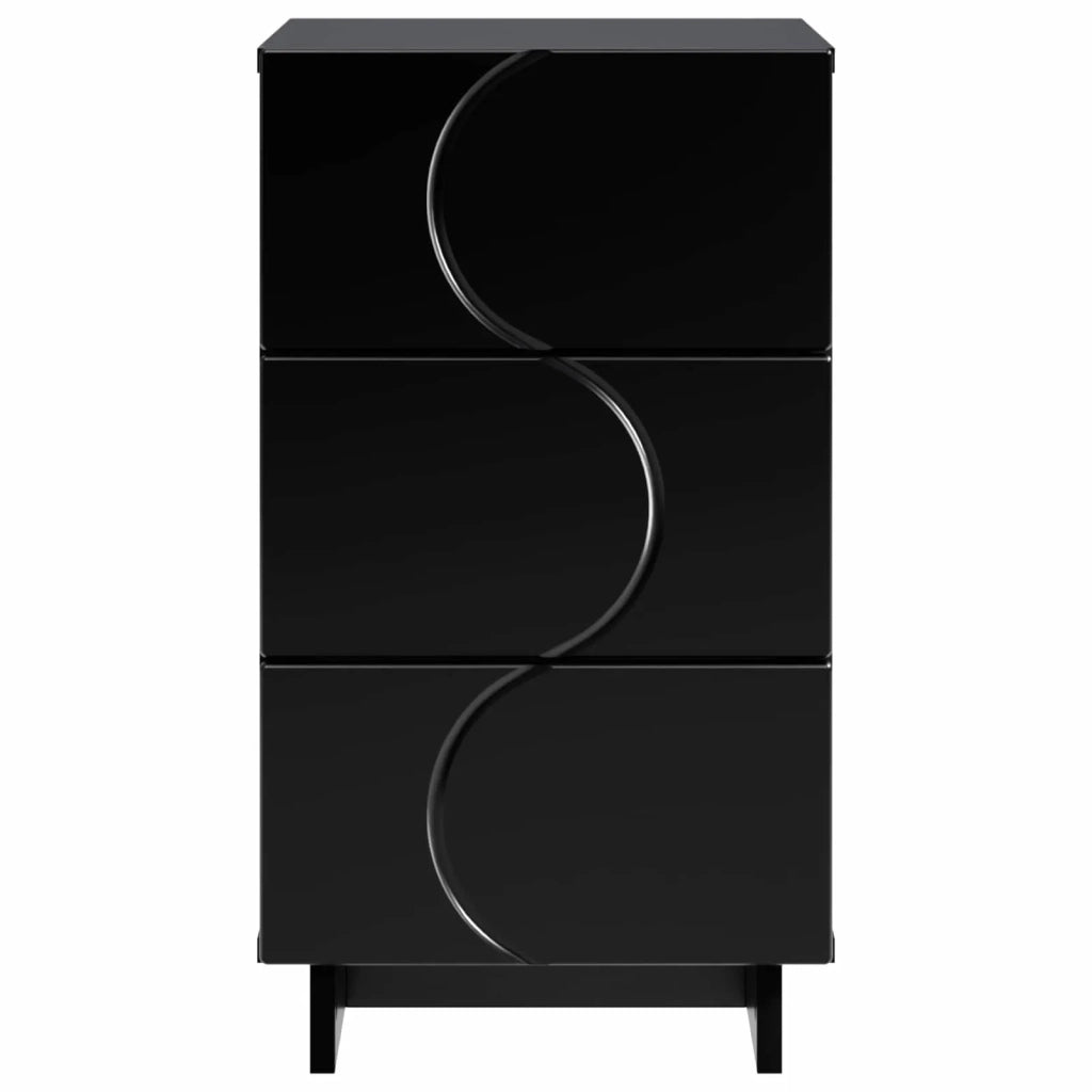 Armadio da Notte Nero 33,5 x 34,5 x 60 cm Legno ingegnerizzato 8011425