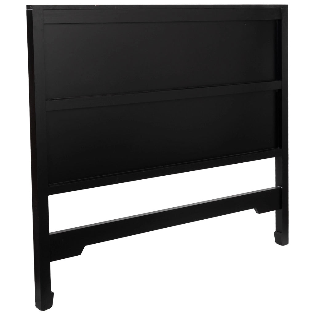 Testiera in legno nero con doghe 150x5x130h cm