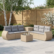 Set di divani 8 pz Beige e Grigio Chiaro 3448447