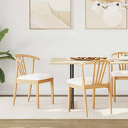 Sedia da pranzo 2 pcs Naturale e Bianco