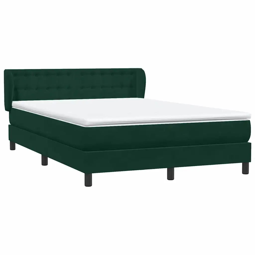 Giroletto a Molle con Materasso Verde Scuro 160x220 cm Velluto 3317910