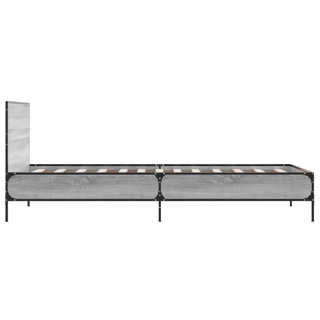 Struttura letto con testata Sonoma grigio 80 x 200 cm 8009110