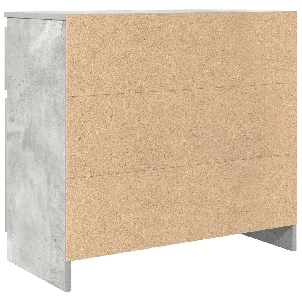 Credenza con Cassetto Grigio Cemento 71x35x65 cm in Truciolato