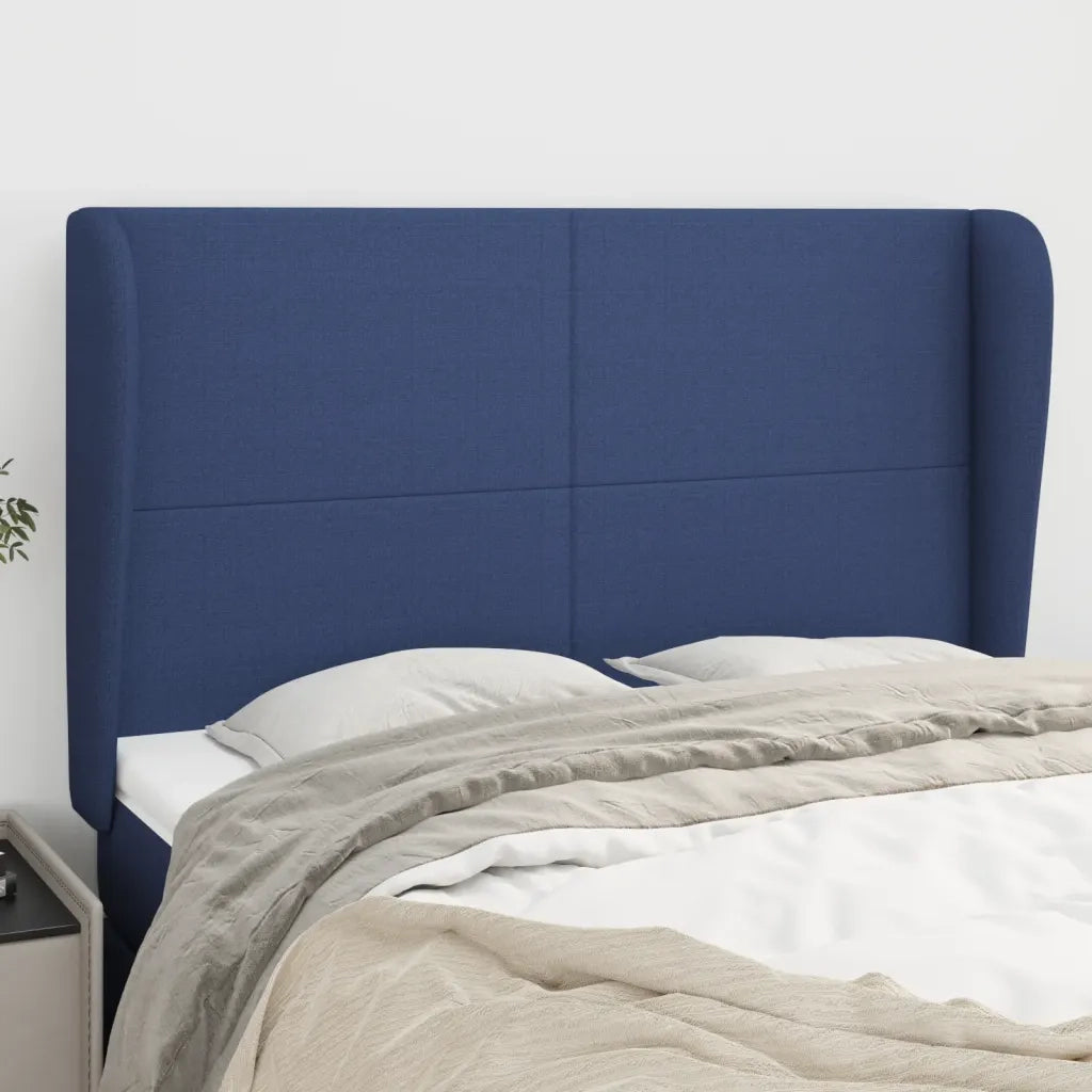 Testiera ad Orecchio Blu 147 x 23 x 118/128 cm in Tessuto 3117680