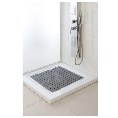 Pedana Antiscivolo Doccia Tortora 54 x 54 con Gommini Antiscivolo