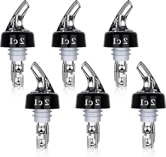Dosatori automatici per liquori - 6 pezzi - per cocktail, vino e bevande - 2cl.