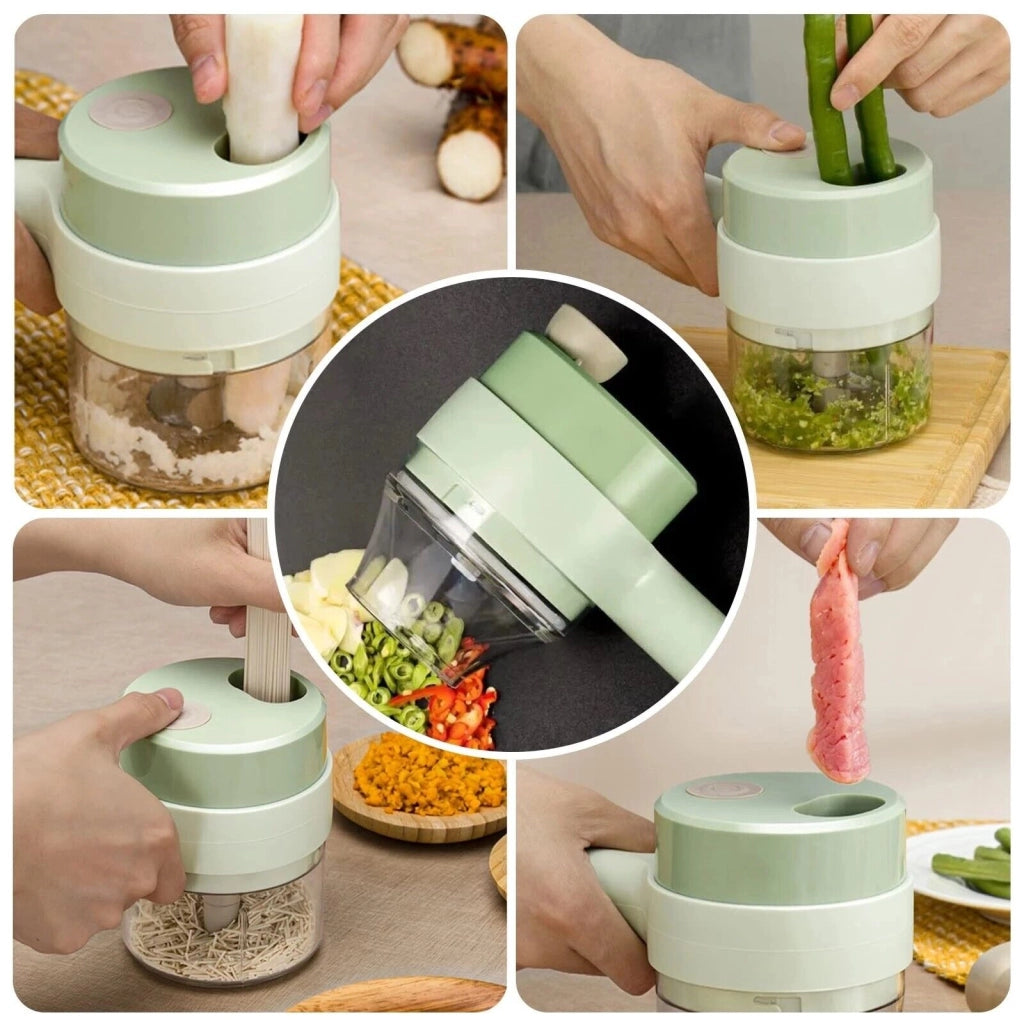 Frullatore elettrico ricaricabile Tritatutto Mixer carne verdure spezie 200ml