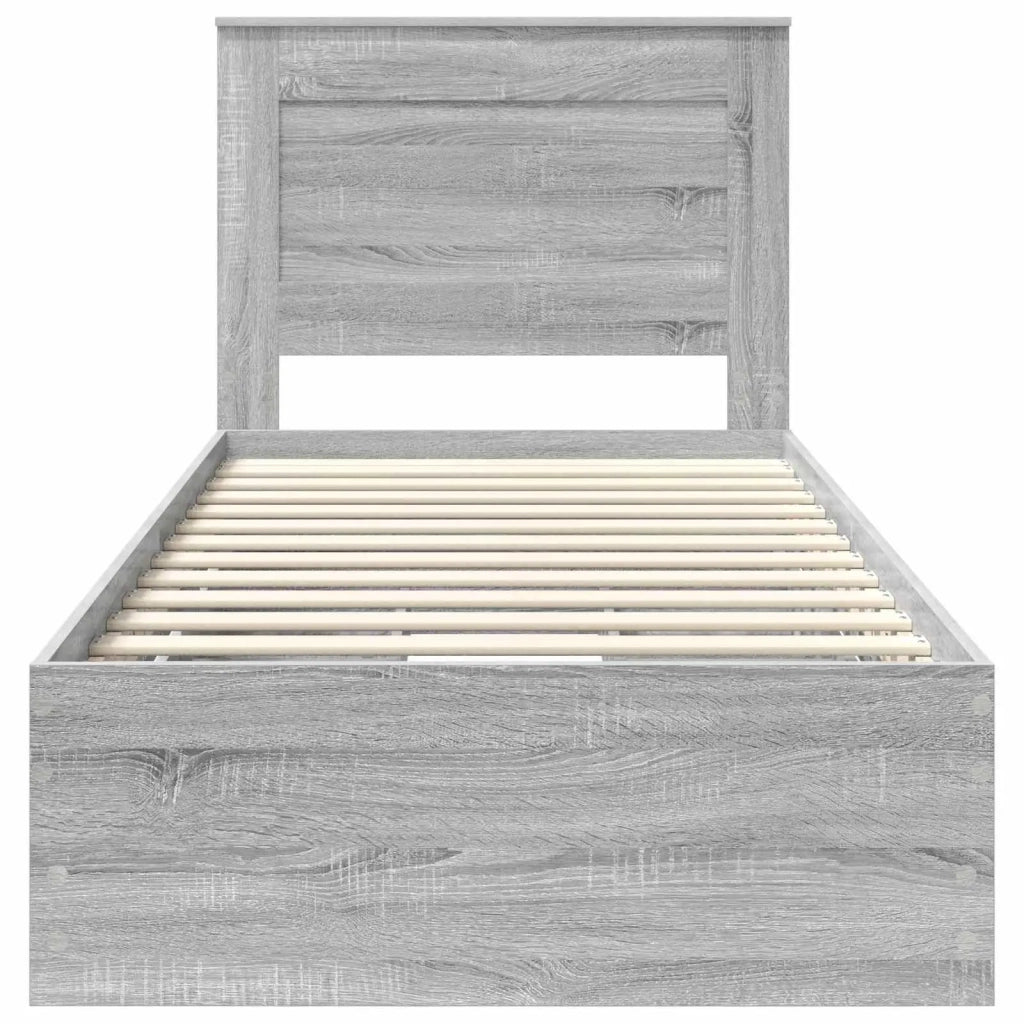 Struttura del letto con cassetto Grigio Sonoma 75 x 190 cm 3410218
