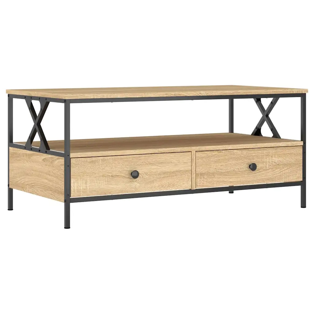 Tavolino da Salotto Rovere Sonoma 100x51x45cm Legno Multistratocod mxl 82811