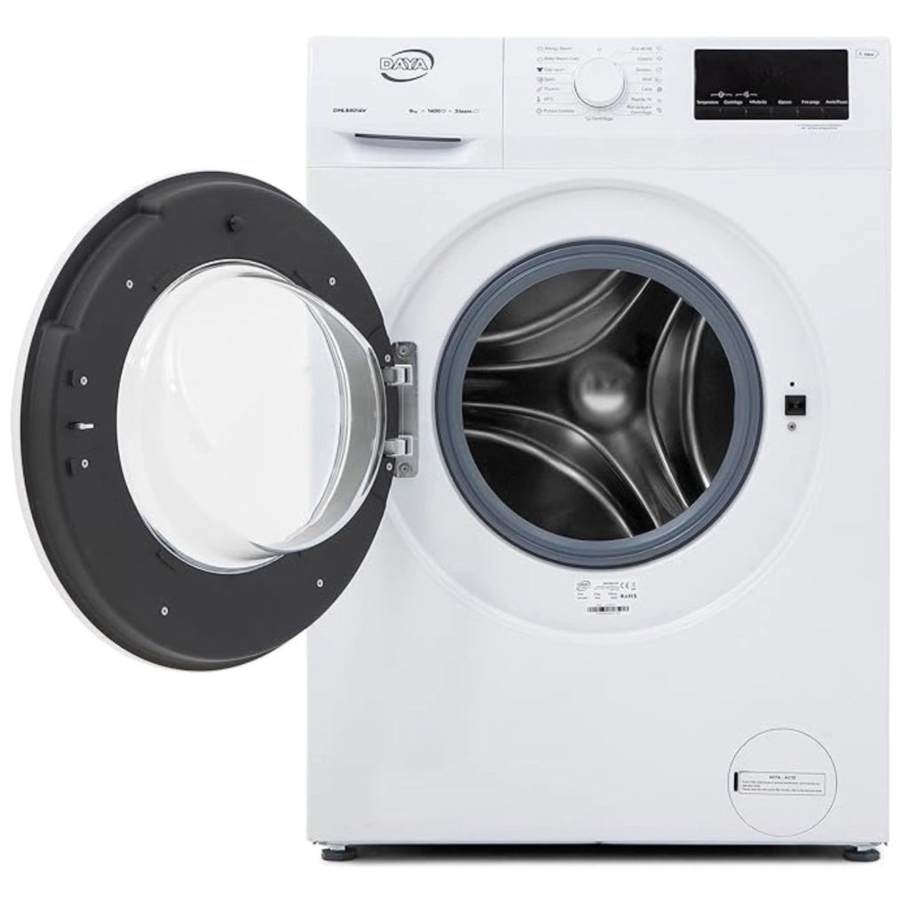 Daya DHLB8014V Lavatrice Con Display LCD | 8KG Con Motore Inverter | 1400 Giri/Minuto  | Classe Energetica A