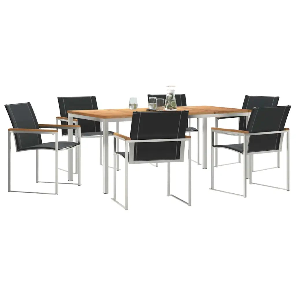 Set da Pranzo per Giardino 7 pcs Legno di Acacia Massello 3334818