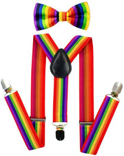 Bretels maschili adulti - Bretels Y elastici - Bretels multicolor - Accessori per abiti da festa - Sostegno per la comunità LGBTQ+ - Ideali per feste all'aperto - Abito da festa