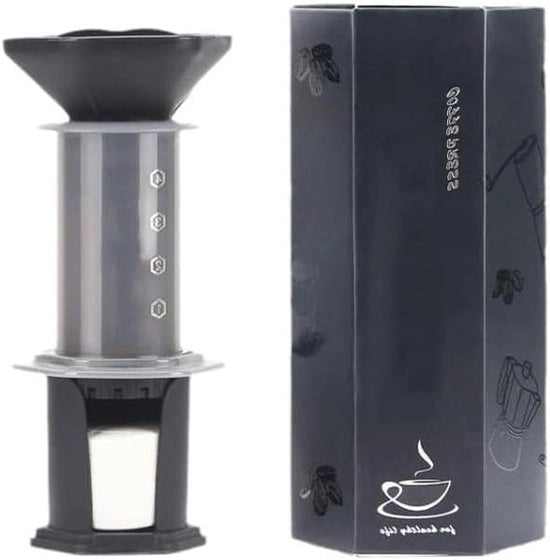 Macchina per Caffè Espresso da 240 ml: pratico caffettiere con 150 fogli di filtro - ideale per casa, ufficio e campeggio