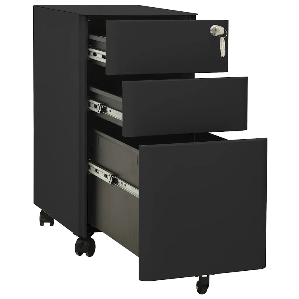 Schedario Mobile Antracite 30x45x59 cm in Acciaio CFW2256887