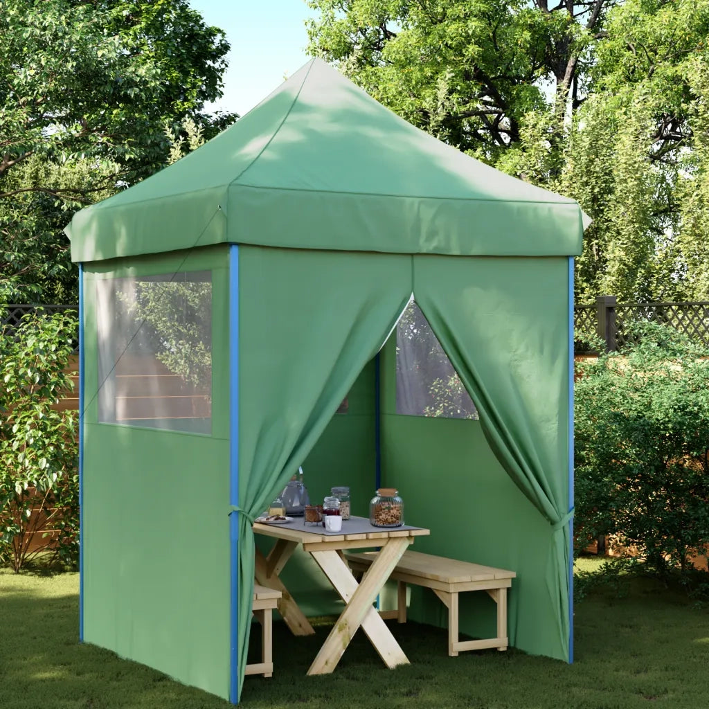 vidaXL Tendone per Feste Pieghevole Pop-Up con 4 Pareti Verde