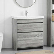 Mobiletto da Bagno Sotto Lavabo Sonoma grigio 890741