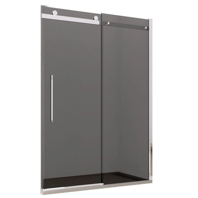 Box doccia Cristallo 8 mm frameless - 1 lato apertura scorrevole fume' anticalcare - Misura: 120 x h195 cm