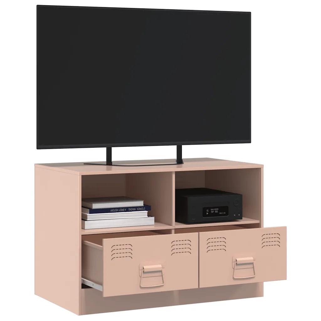 Mobile TV-Credenza per TV-Console TV Rosso 67x39x44 cm in Acciaio 822036