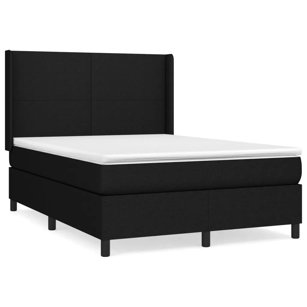 Giroletto a Molle con Materasso Nero 140x200 cm in Tessuto cod mxl 33998