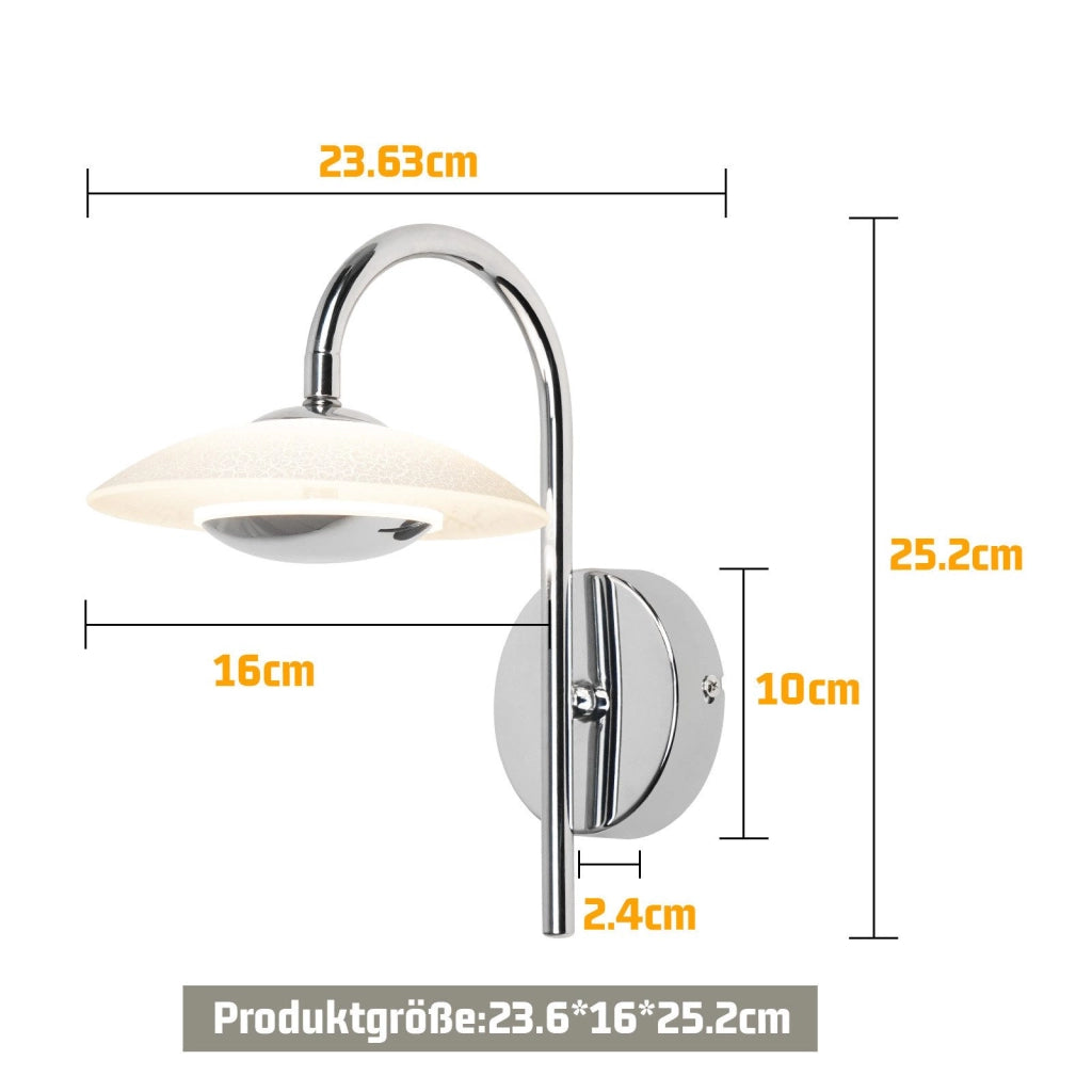 ZMH Applique a LED design moderno illuminazione per interni illuminazione per corridoi vetro 3000K per scale di hotel