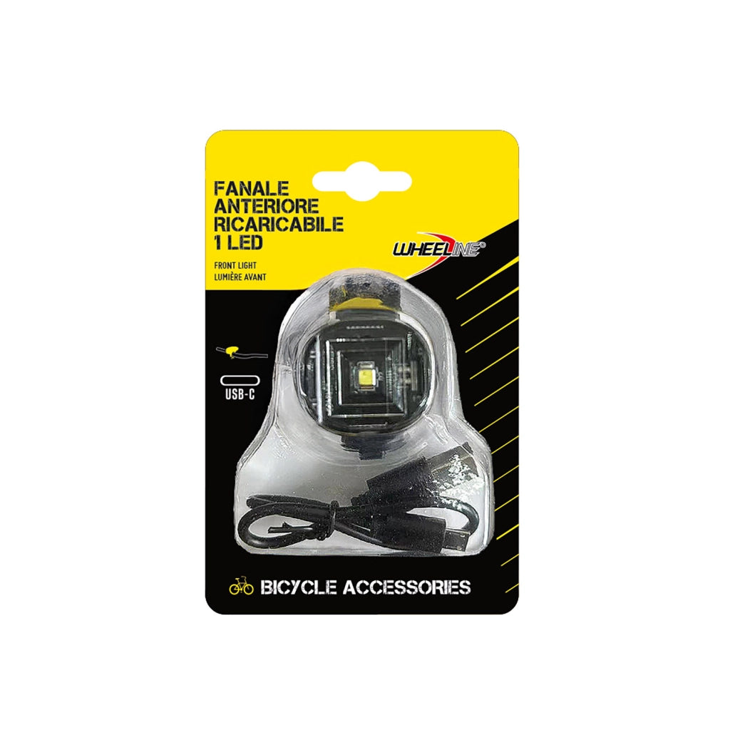 Luce Anteriore per Bicicletta Spark Universale Ricaricabile IPX4 Luce Bianca