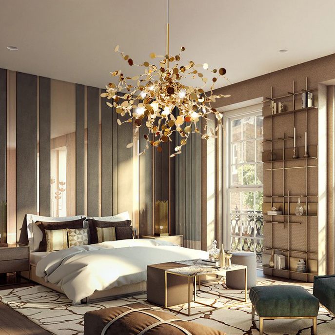 Lampada A Sospensione Stravagante APP546-3CP Dorata