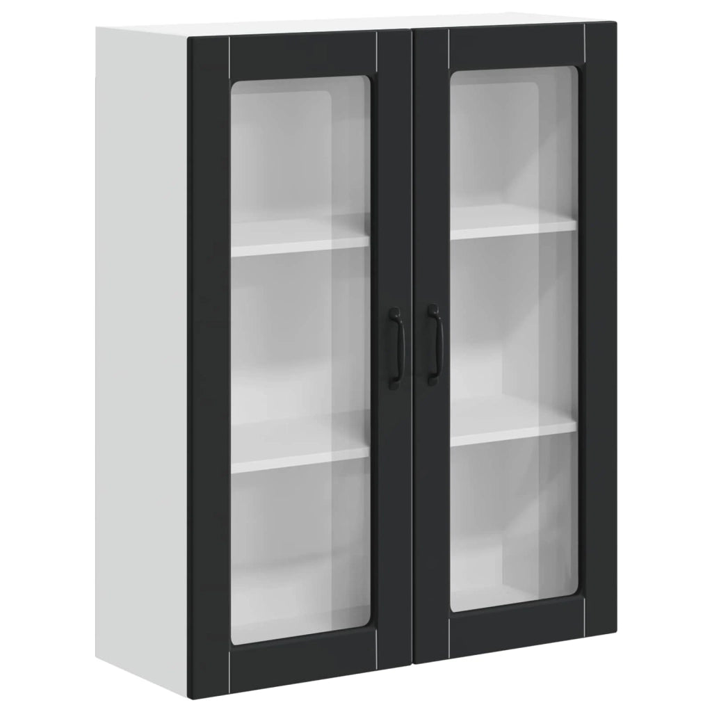 Pensile cucina-Mobile Cucina da Parete Nero 80 x 31 x 100 cm Legno multistrato