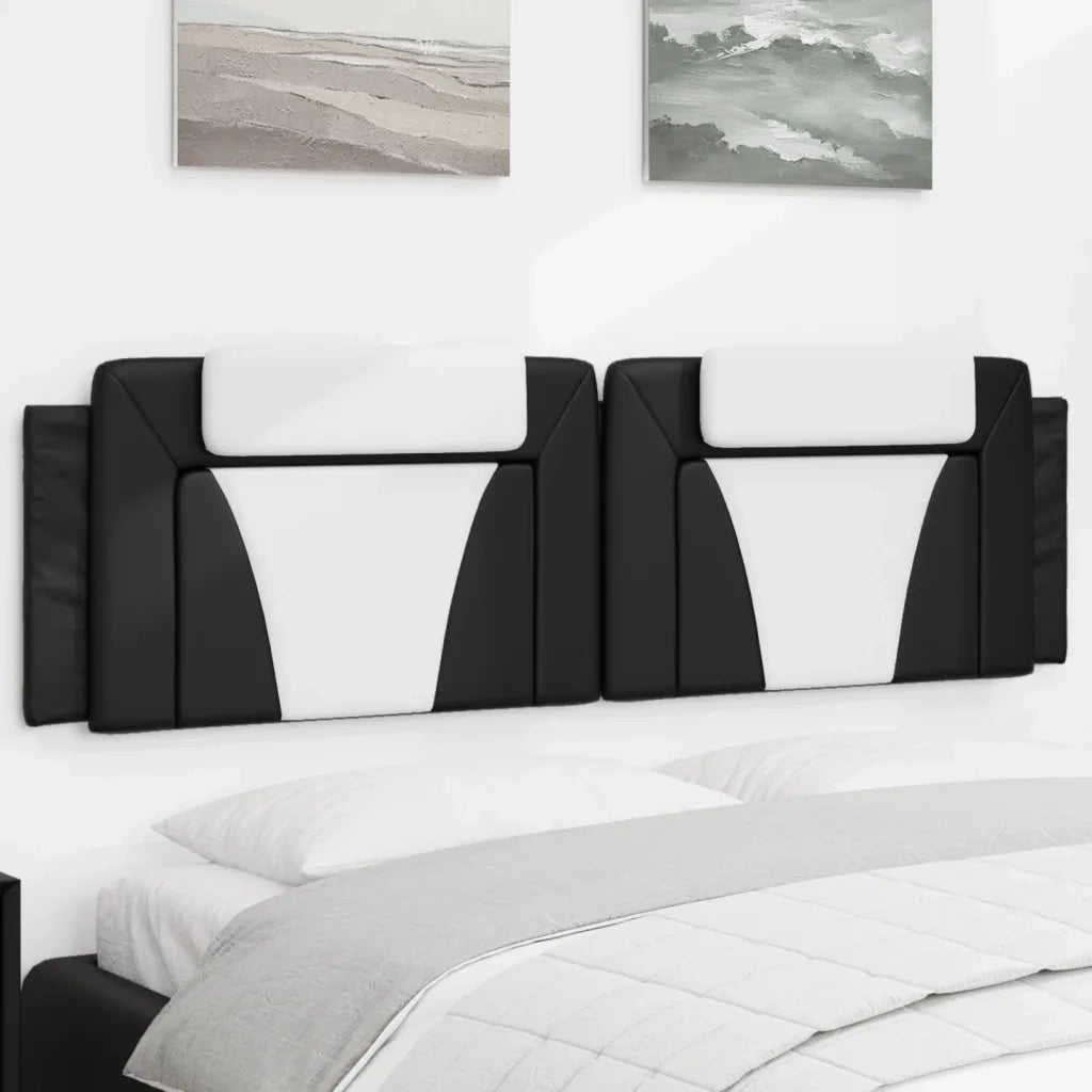 Cuscino Testiera Viana Nero e Bianco 180 cm in Similpelle CFW8862750