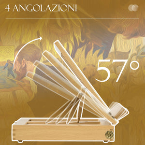 Cavalletto per Pittura da Tavolo Pieghevole 33,5x26x26 cm in Legno Naturale