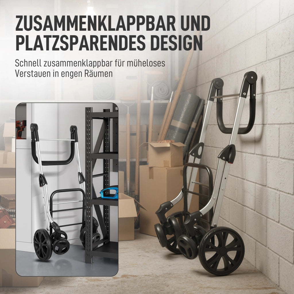 Carrello della spesa pieghevole con borsa termica ¨C zephmum ¨C Grigio, alluminio, 46 litri