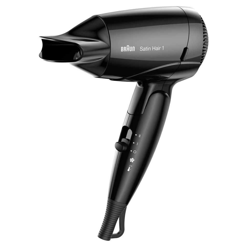 Braun HD 130 Phon 1200w 2 temp. Da Viaggio con concentratore Nero