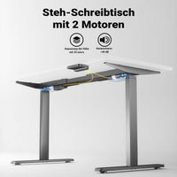 Telaio doppio motore per scrivania motorizzata max 100 kg regolabile in altezza 720-1200 mm, Standing desk