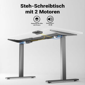 Telaio doppio motore per scrivania motorizzata max 100 kg regolabile in altezza 720-1200 mm, Standing desk