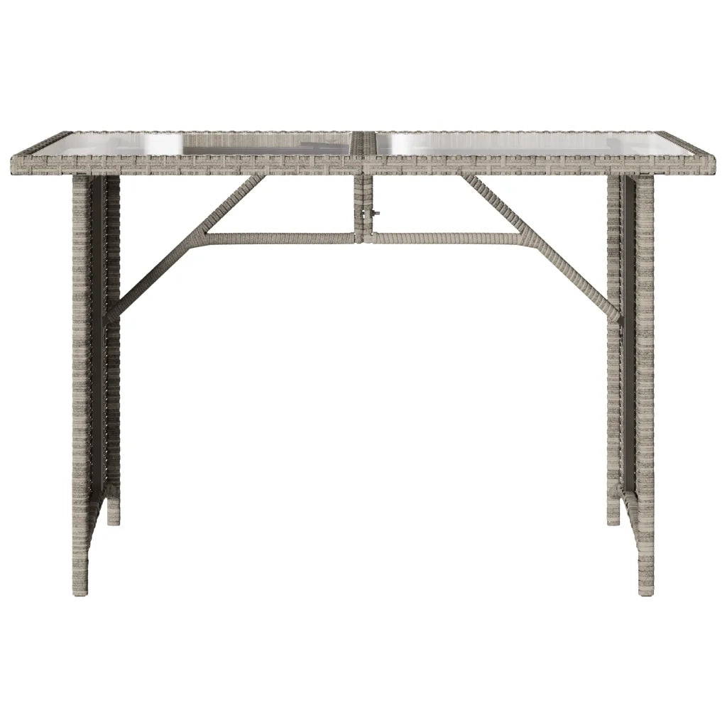Set da Pranzo da Giardino 2 pz | Set Salotto da Giardino con Cuscini in Polyrattan Grigio