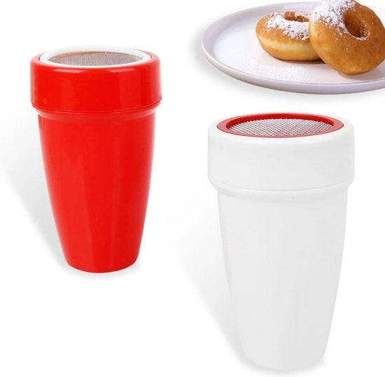 Set di Cucchiai per Zucchero in Polvere da 2 con Coperchio a Maglia Fine per Cucina e Padelle